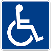 Disability symbol - link to disability information - accommodation link button